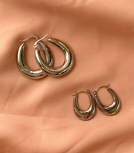 Glam Hoops Silver