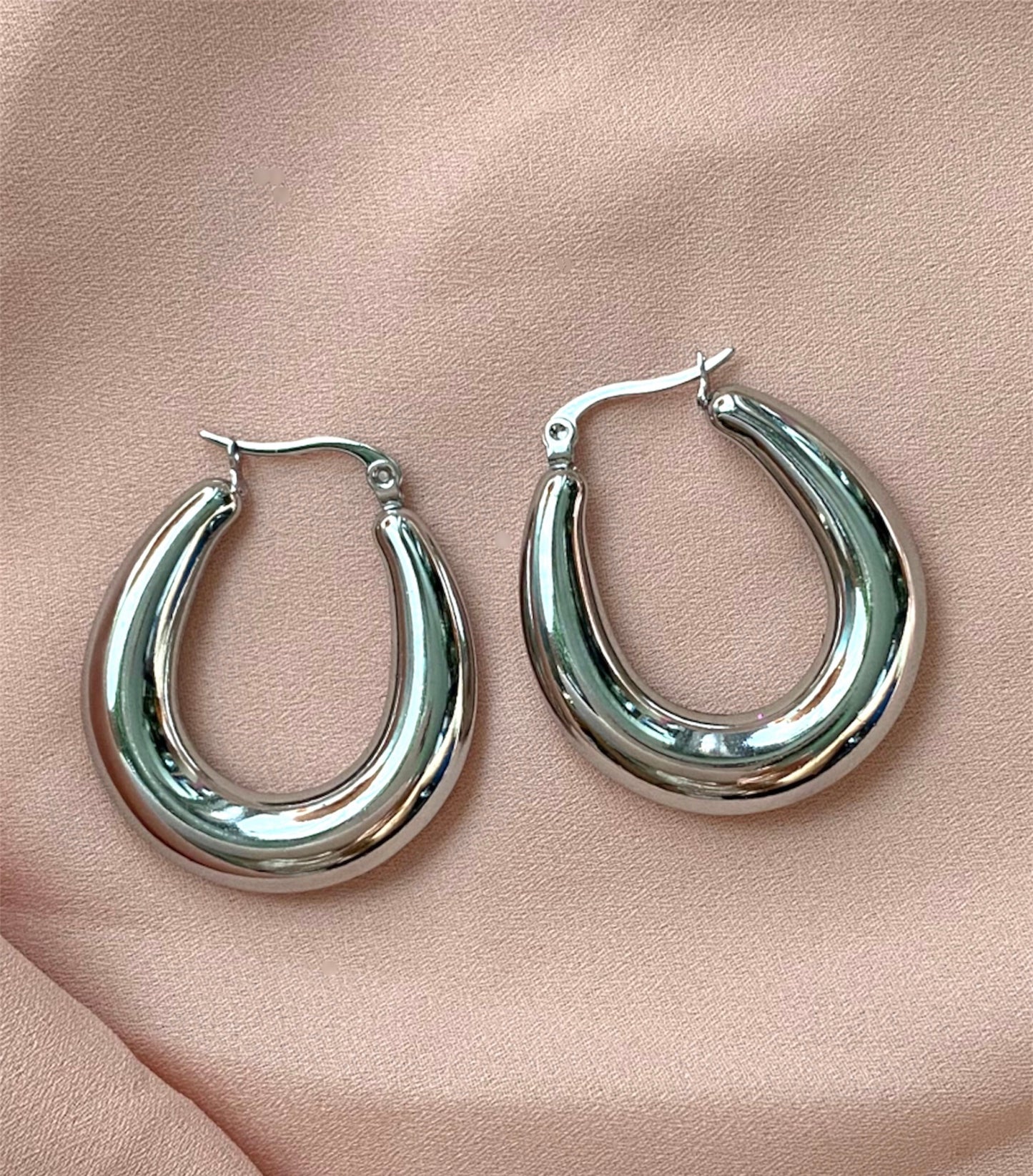 Glam Hoops Silver