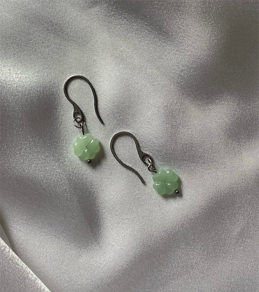 Shamrock Earrings Jade Green