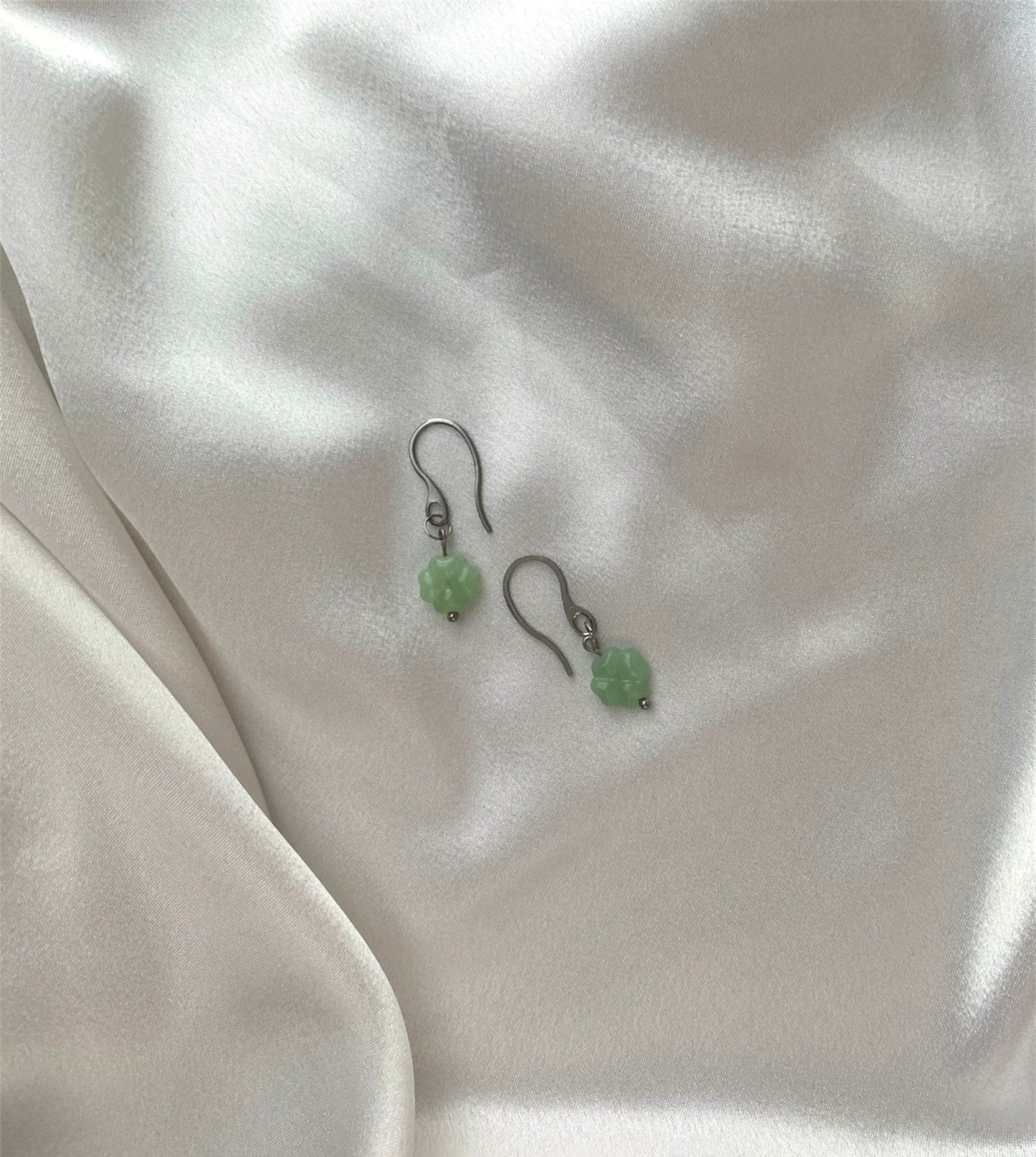 Shamrock Earrings Jade Green