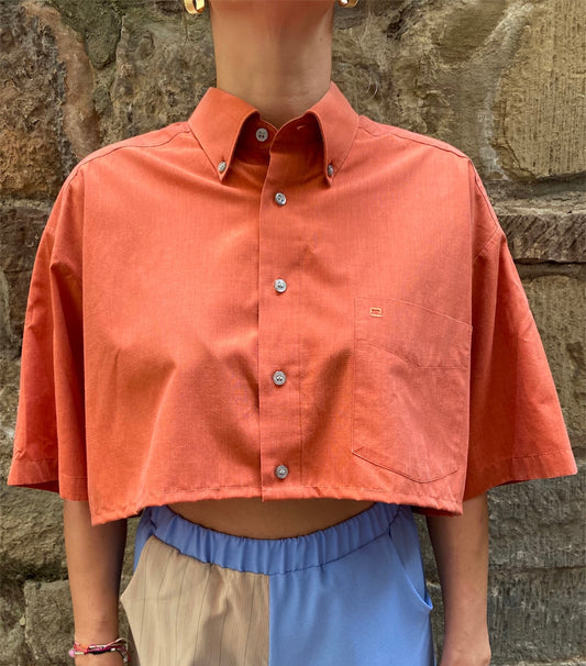 Vintage Olympia Crop Shirt Orange