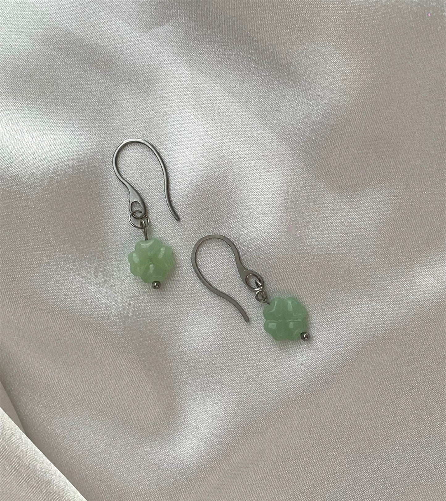 Shamrock Earrings Jade Green