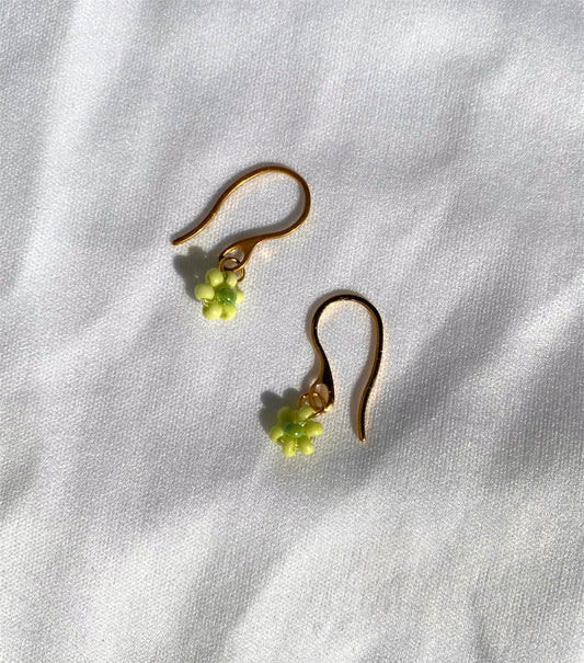 Daisy Earrings Bold Green