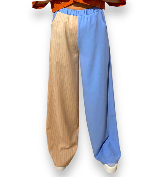 Sarah Pants Sky Blue/Beige