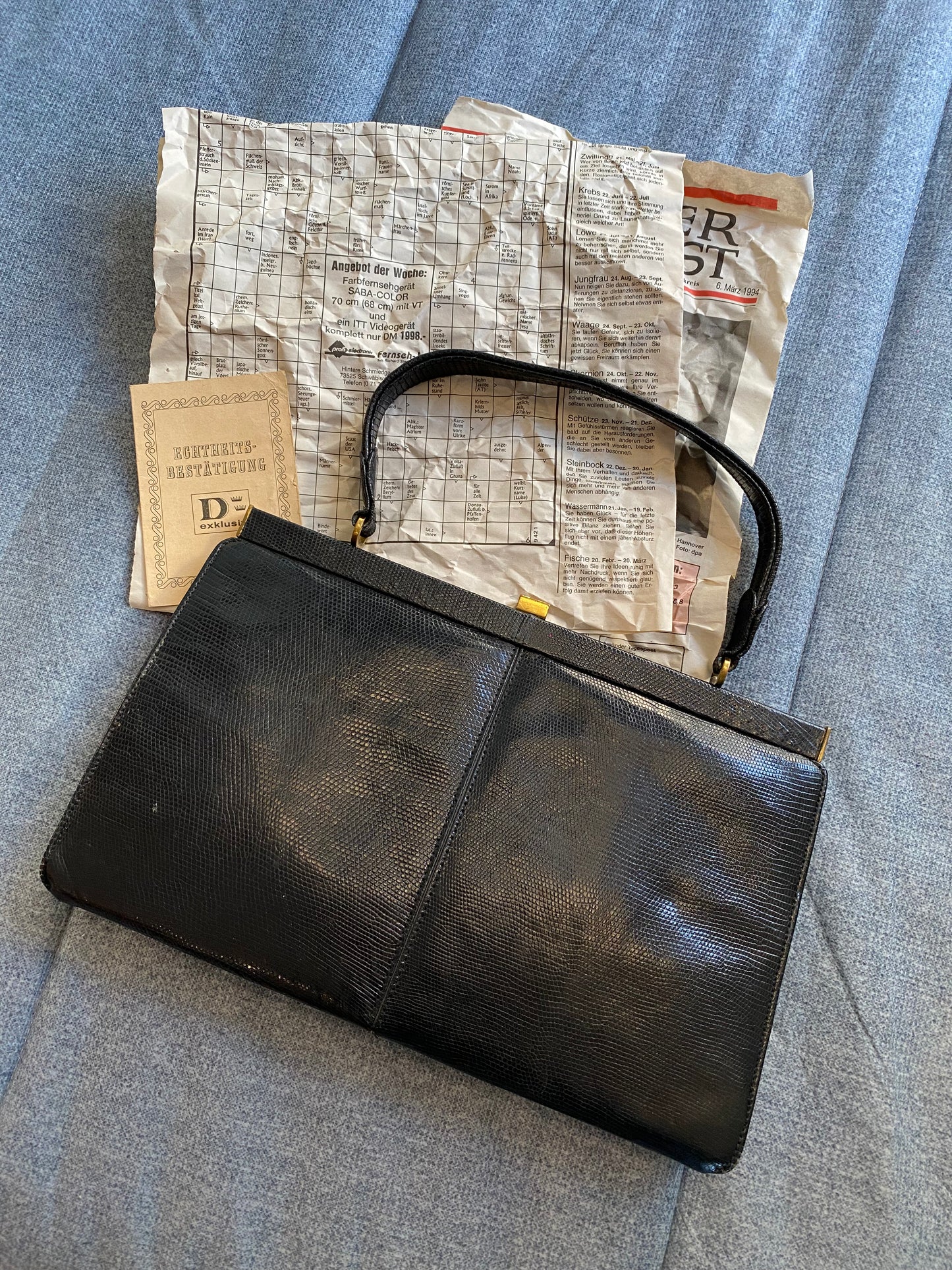 Vintage Leather Bag Black