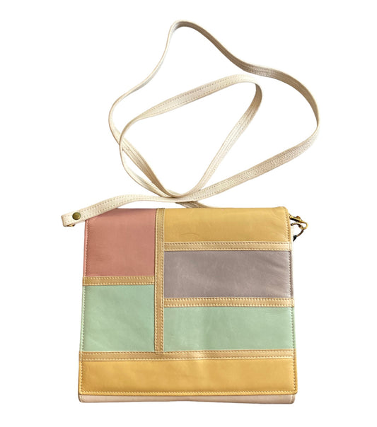 Vintage Leather Shoulder Bag Pastel