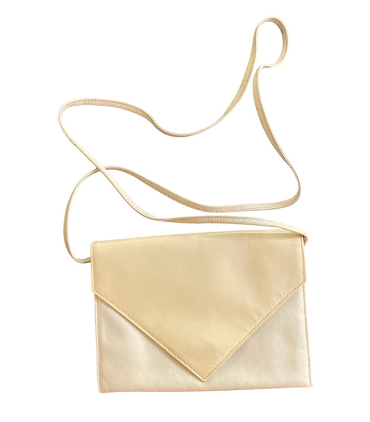 Vintage Leather Shoulder Bag White