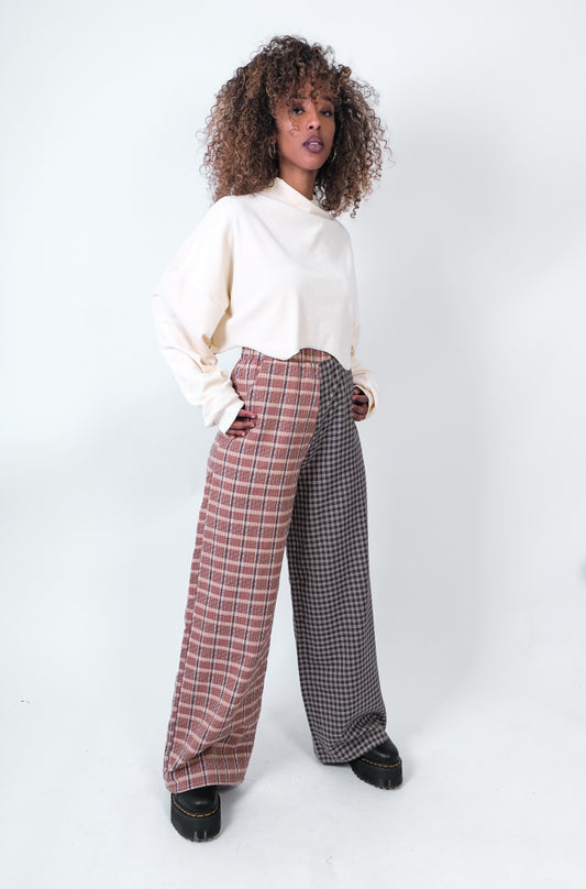 Sarah Pants Check Print